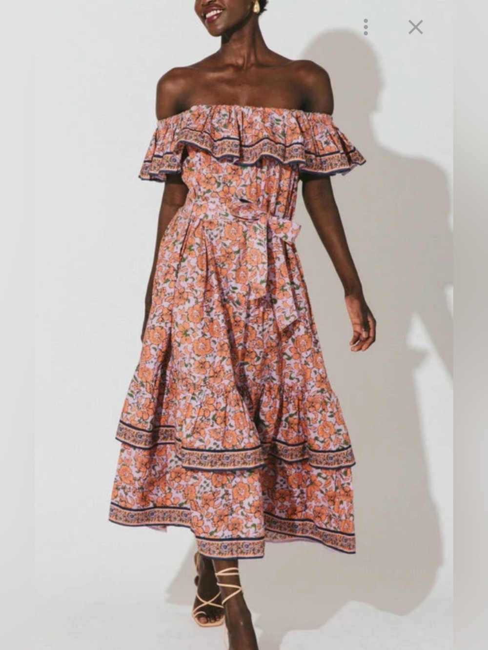 Cleobella Size XS • Midi Off The Shoulder Dress.